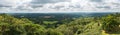 Panoramic view of the Surrey and Sussex countryside from the North Downs to the South Downs in England, UK