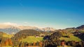 A panoramic view of the surroundings of Merano in the province of Bolzano at the late autumn