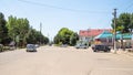 Panoramic view of Svobody street in Akhtyrskiy Royalty Free Stock Photo