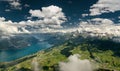 Panoramic view of the Swiss Alps