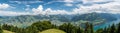 Panoramic view on Swiss Alps Royalty Free Stock Photo