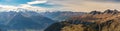 Panoramic view on Swiss Alps from Bettmeralp Royalty Free Stock Photo