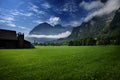 Panoramic view of the swiss valley in Glarus