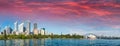 Panoramic view of Sydney cityscape from Farm Cove Royalty Free Stock Photo