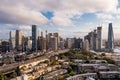 Panoramic view of Sydney. Drone photo of modern city buildings, skyscrapers, streets. Australia Royalty Free Stock Photo