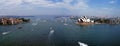 Panoramic view of the Sydney Opera House, Australia Royalty Free Stock Photo