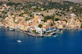 Panoramic view of Symi , Greek island Royalty Free Stock Photo