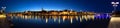 Panoramic view of Szczecin (Stettin) City at night, Poland.