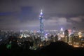 Panoramic View Taipei City by night Taiwan Royalty Free Stock Photo