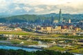 Panoramic view of Taipei City, taiwan Royalty Free Stock Photo