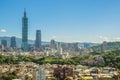 Panoramic view of Taipei City in taiwan Royalty Free Stock Photo