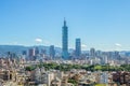 Panoramic view of Taipei City in taiwan Royalty Free Stock Photo