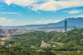 Panoramic view of Taipei City in taiwan Royalty Free Stock Photo