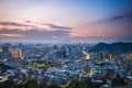 Panoramic view of taipei city in taiwan at night Royalty Free Stock Photo