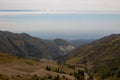Panoramic view from Talgar Pass in Tien Shan mountains, Almaty,