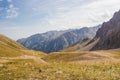 Panoramic view from Talgar Pass in Tien Shan mountains, Almaty,