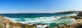 Panoramic view of Tamarama Beach,  Australia in summer Royalty Free Stock Photo