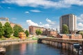 Panoramic view of Tammerkoski river Finland Europe Royalty Free Stock Photo