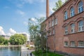 Panoramic view of Tammerkoski river and old town Tampere Royalty Free Stock Photo