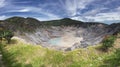 Panoramic view of Tangkuban Perahu crater, showing beautiful and huge mountain crater