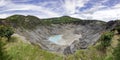 Panoramic view of Tangkuban Perahu crater, showing beautiful and huge mountain crater Royalty Free Stock Photo