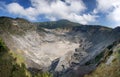 Panoramic view of Tangkuban Perahu crater Royalty Free Stock Photo