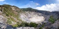 Panoramic view of Tangkuban Perahu crater Royalty Free Stock Photo