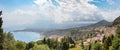 Panoramic view of Taormina on Sicily Royalty Free Stock Photo
