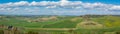 Panoramic view in Tarquinia Necropolis in a sunny spring morning, province of Viterbo, Lazio.