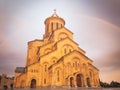 Panoramic view Tbilisi holy trinity cathedral