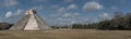 Panoramic view of the Temple of Kukulcan or El Castillo at Chichen Itza, Yucatan, Mexico