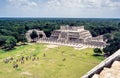 Panoramic view of the Temple of the Warriors. Chichen-Itza Royalty Free Stock Photo