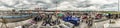 A panoramic view of the Tesco supermarket