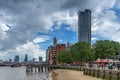 Panoramic view of Thames river and City of London Royalty Free Stock Photo