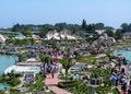 Panoramic view of the theme park `Italy in miniature` Italia in miniatura Viserba, Rimini, Italy