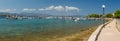 Panoramic view of Theologos harbor, Phthiotis, Greece Royalty Free Stock Photo