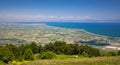 Panoramic view of Thermaikos Gulf of Aegean sea, Greece Royalty Free Stock Photo