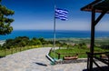 Panoramic view of Thermaikos Gulf of Aegean sea, Greece Royalty Free Stock Photo