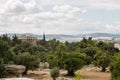 Panoramic view The Theseion Temple of Hephaistos at famous Paestum Archaeological UNESCO World Heritage Site which contains some