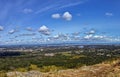 Panoramic view of Thunder Bay and surroundings from Mt McKay, Thunder Bay, ON, Canada Royalty Free Stock Photo