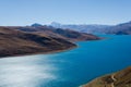 Panorama of Yamdrok Lake in Tibet Royalty Free Stock Photo