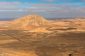 A panoramic view of Tindaya mountain, Fuerteventura Royalty Free Stock Photo