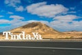 A panoramic view of Tindaya mountain, Fuerteventura Royalty Free Stock Photo