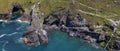 Panoramic view from Tintagel Castle in Cornwall, UK Royalty Free Stock Photo
