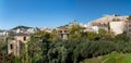 Panoramic view to the Acropolis of Athens with Parthenon all the way to Filopappou Hill Royalty Free Stock Photo
