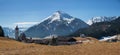 Panoramic view to alpine destination achenkirch