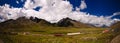 Panoramic view to Andes mountain at Abra La Raya pass, Puno, Peru