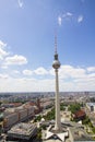 Panoramic view to Berlin from Radisson Berlin Alexanderplatz Hotel Royalty Free Stock Photo