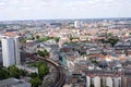 Panoramic view to Berlin from Radisson Berlin Alexanderplatz Hotel Royalty Free Stock Photo
