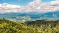 A panoramic view to Beskid Zywiecki Mountains, Poland